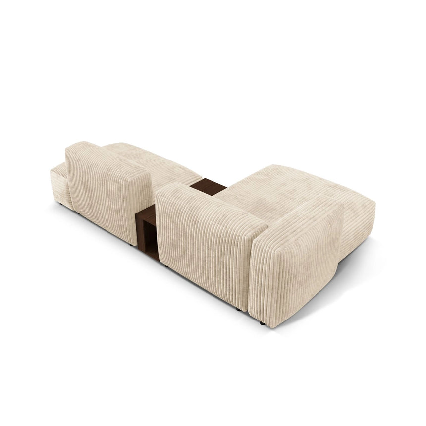 Martina modulares Ecksofa, Linke Seite, aus Cord in Leichtes Beige (Tilia 03), 285x176 cm
von Micadoni – Bild 5