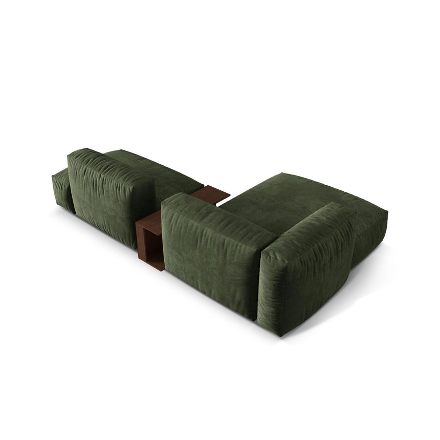 Martina modulares Ecksofa, Linke Seite, aus Samt in Grün (Vogue 11), 285x176 cm
von Micadoni – Bild 5