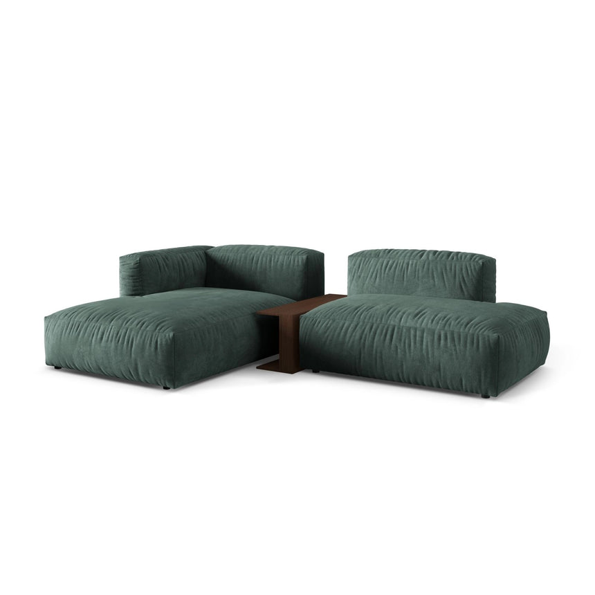 Martina modulares Ecksofa, Linke Seite, aus Samt in Petrol (Vogue 12), 285x176 cm
von Micadoni – Bild 3
