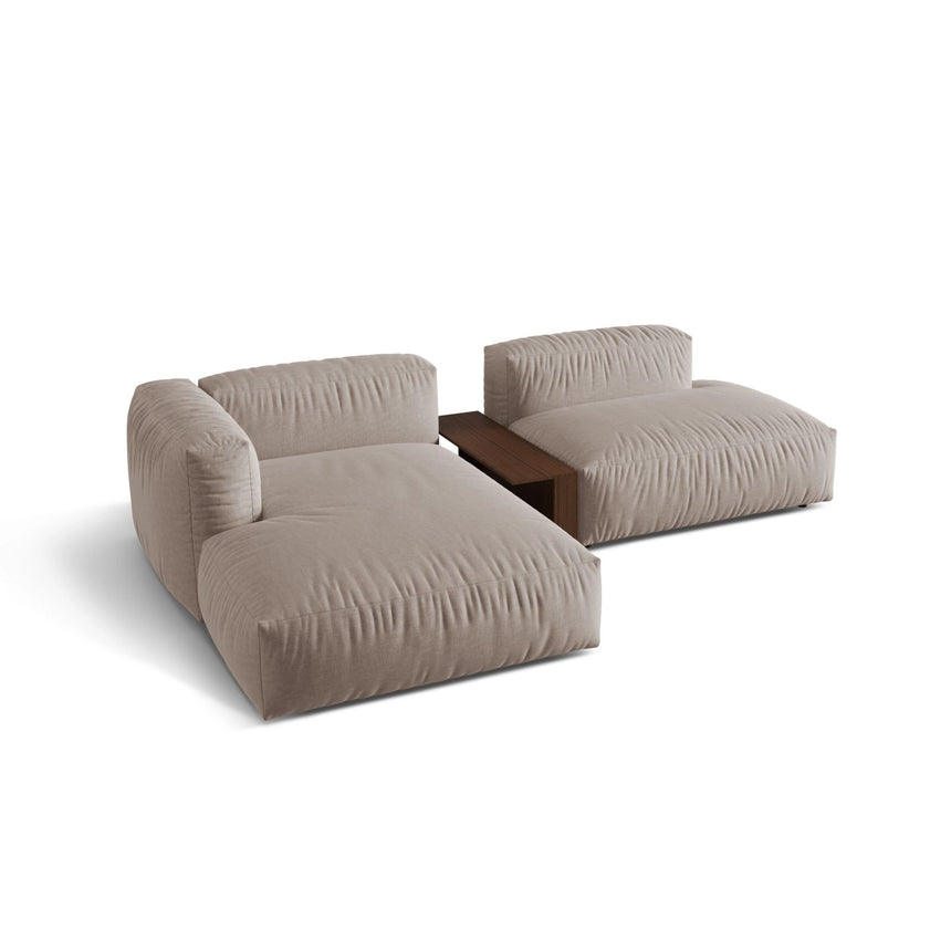 Martina modulares Ecksofa, Linke Seite, aus Strukturierter Stoff in Dunkelbeige (Boston Trufa), 285x176 cm
von Micadoni – Bild 4