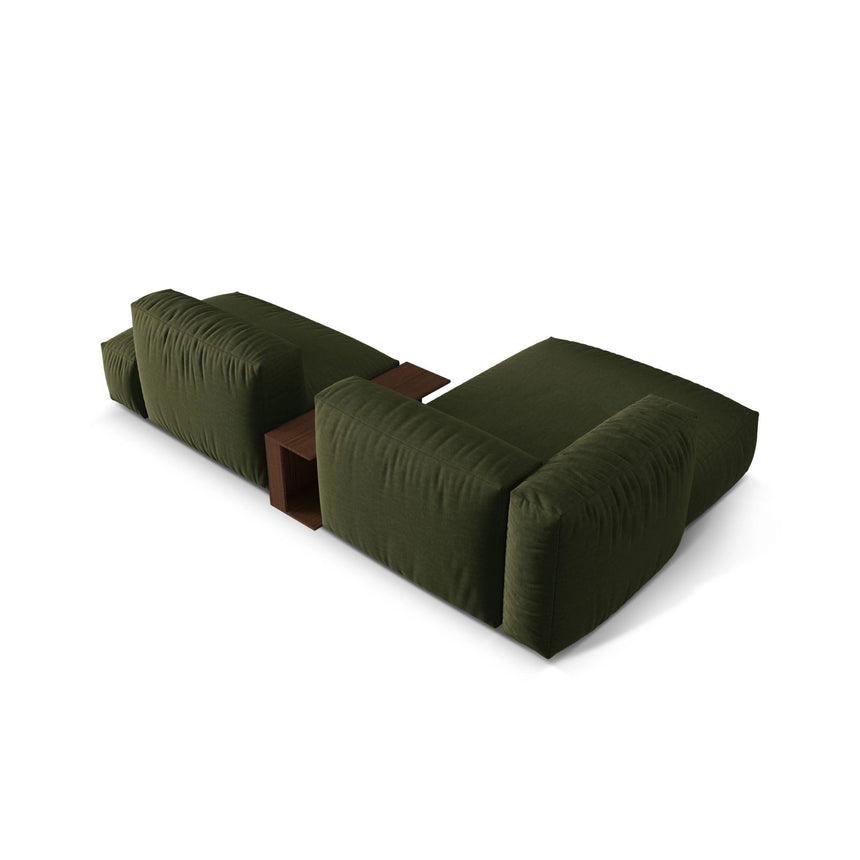 Martina modulares Ecksofa, Linke Seite, aus Strukturierter Stoff in Grün (Boston Forest), 285x176 cm
von Micadoni – Bild 5