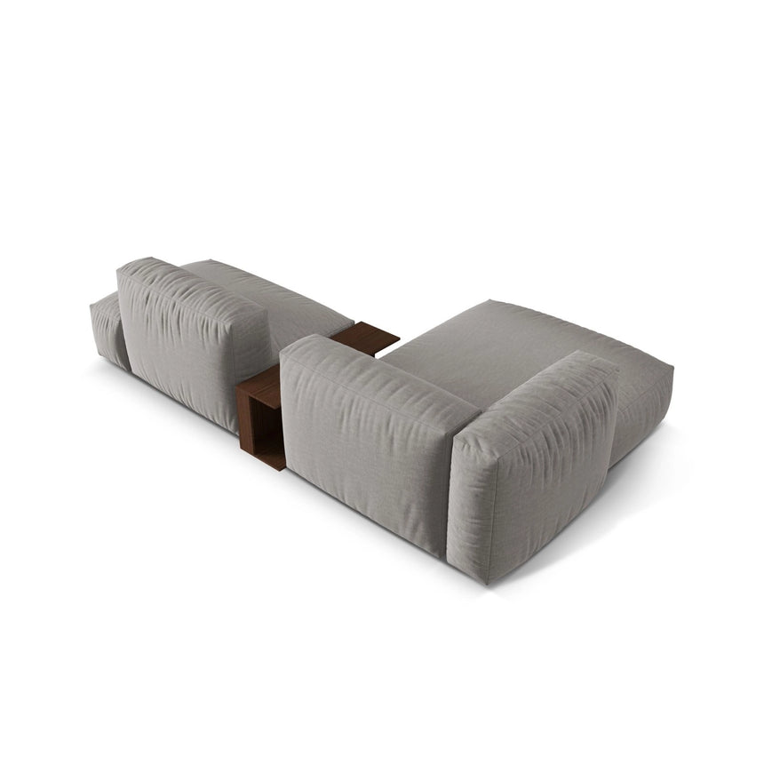 Martina modulares Ecksofa, Linke Seite, aus Strukturierter Stoff in Hellgrau (Boston Light Grey), 285x176 cm
von Micadoni – Bild 5