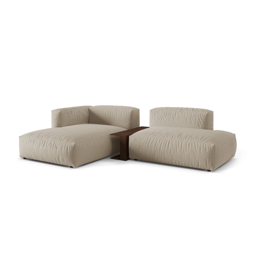 Martina modulares Ecksofa, Linke Seite, aus Strukturierter Stoff in Leichtes Beige (Boston Toffee), 285x176 cm
von Micadoni – Bild 3