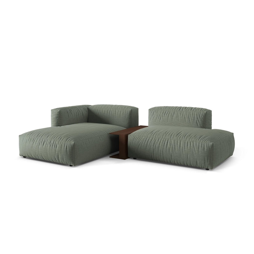 Martina modulares Ecksofa, Linke Seite, aus Strukturierter Stoff in Moosgrün (Boston Water Green), 285x176 cm
von Micadoni – Bild 3