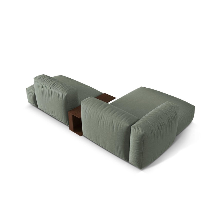 Martina modulares Ecksofa, Linke Seite, aus Strukturierter Stoff in Moosgrün (Boston Water Green), 285x176 cm
von Micadoni – Bild 5