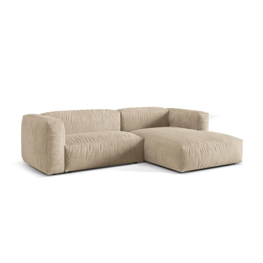 Martina modulares Ecksofa, Rechte Seite, Sitztiefe 76 cm, aus Samt, Cord, Boucle oder Strukturstoff, 280x176 cm von Micadoni – Bild 3