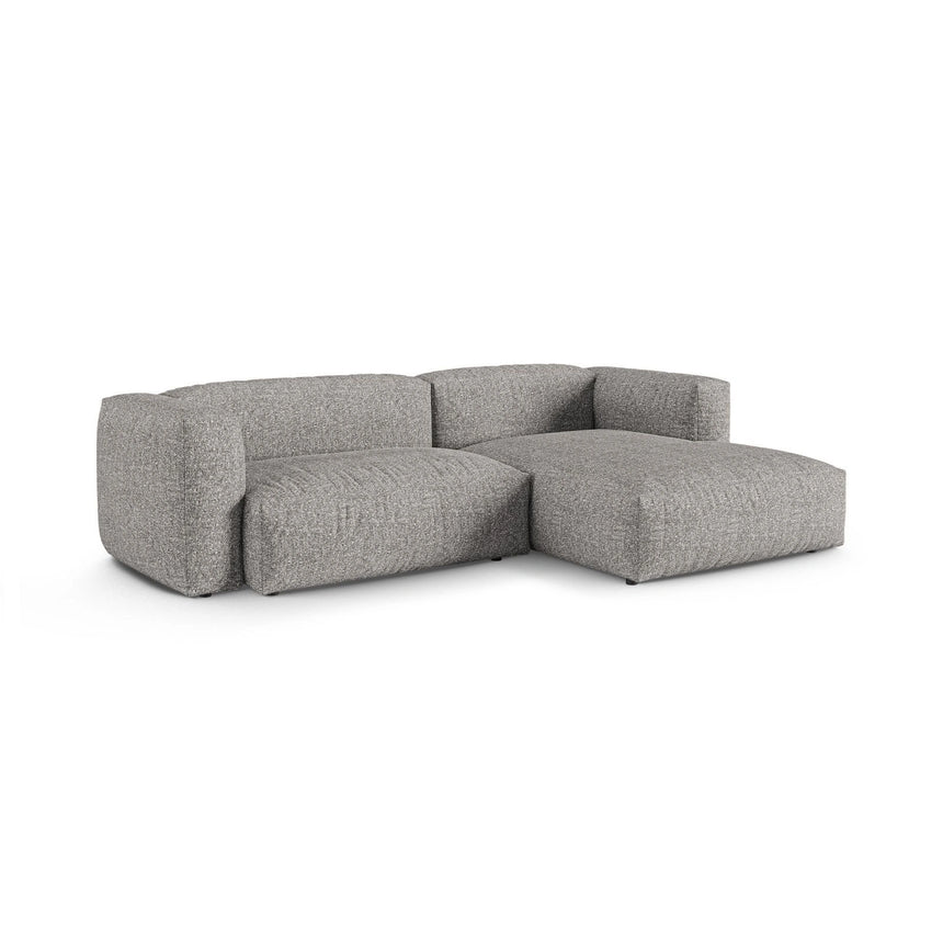 Martina modulares Ecksofa, Rechte Seite, Sitztiefe 90 cm, aus Boucle in Graphit (Monet Graphite), 280x176 cm von Micadoni – Bild 3