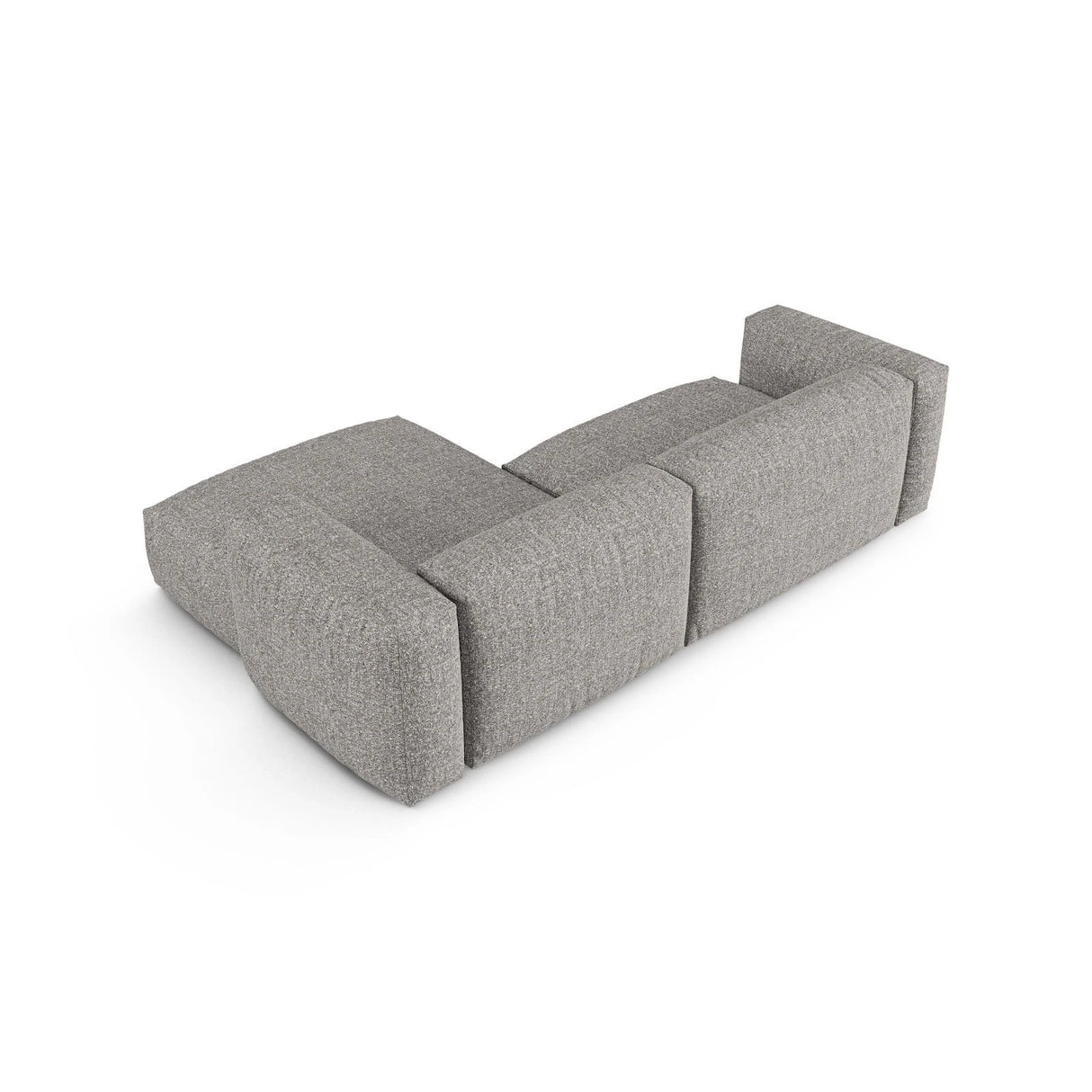 Martina modulares Ecksofa, Rechte Seite, Sitztiefe 90 cm, aus Boucle in Graphit (Monet Graphite), 280x176 cm von Micadoni – Bild 5