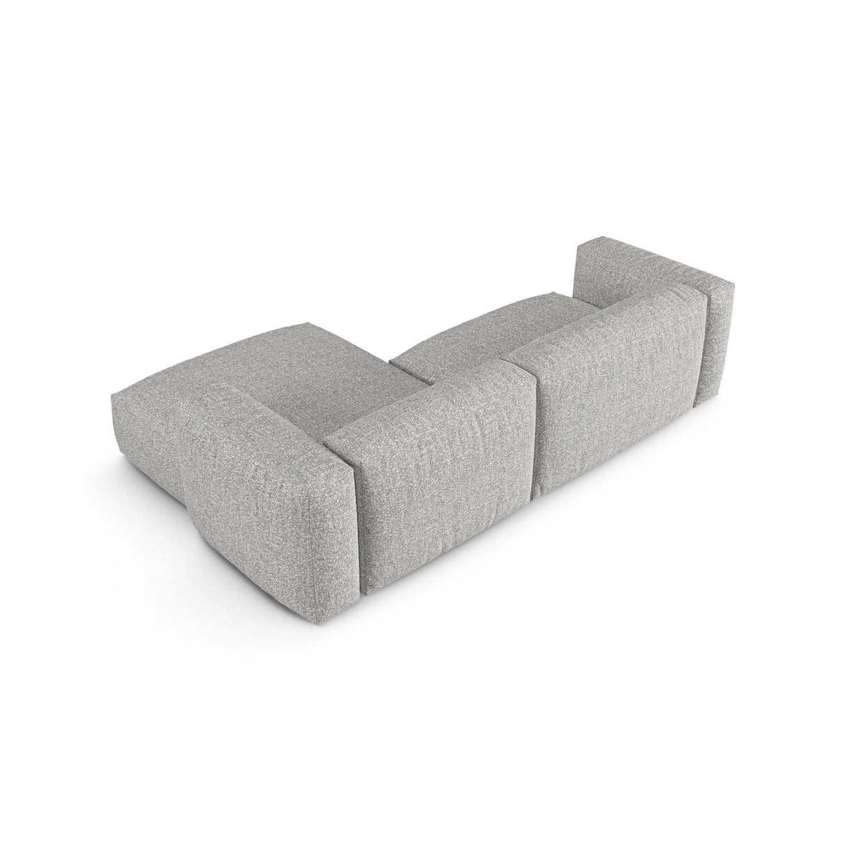 Martina modulares Ecksofa, Rechte Seite, Sitztiefe 90 cm, aus Boucle in Silber (Monet Silver), 280x176 cm von Micadoni – Bild 5