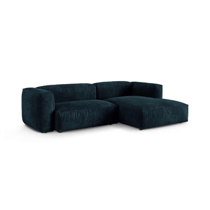 Martina modulares Ecksofa, Rechte Seite, Sitztiefe 90 cm, aus Samt in Deep Petrol (Vogue 13), 280x176 cm von Micadoni – Bild 3
