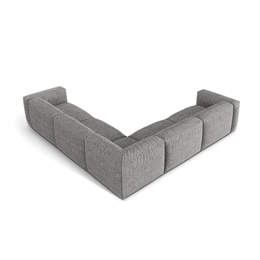 Martina modulares Ecksofa, Symmetrisch, Sitztiefe 76 cm, aus Boucle in Graphit (Monet Graphite), 316x316 cm von Micadoni – Bild 3