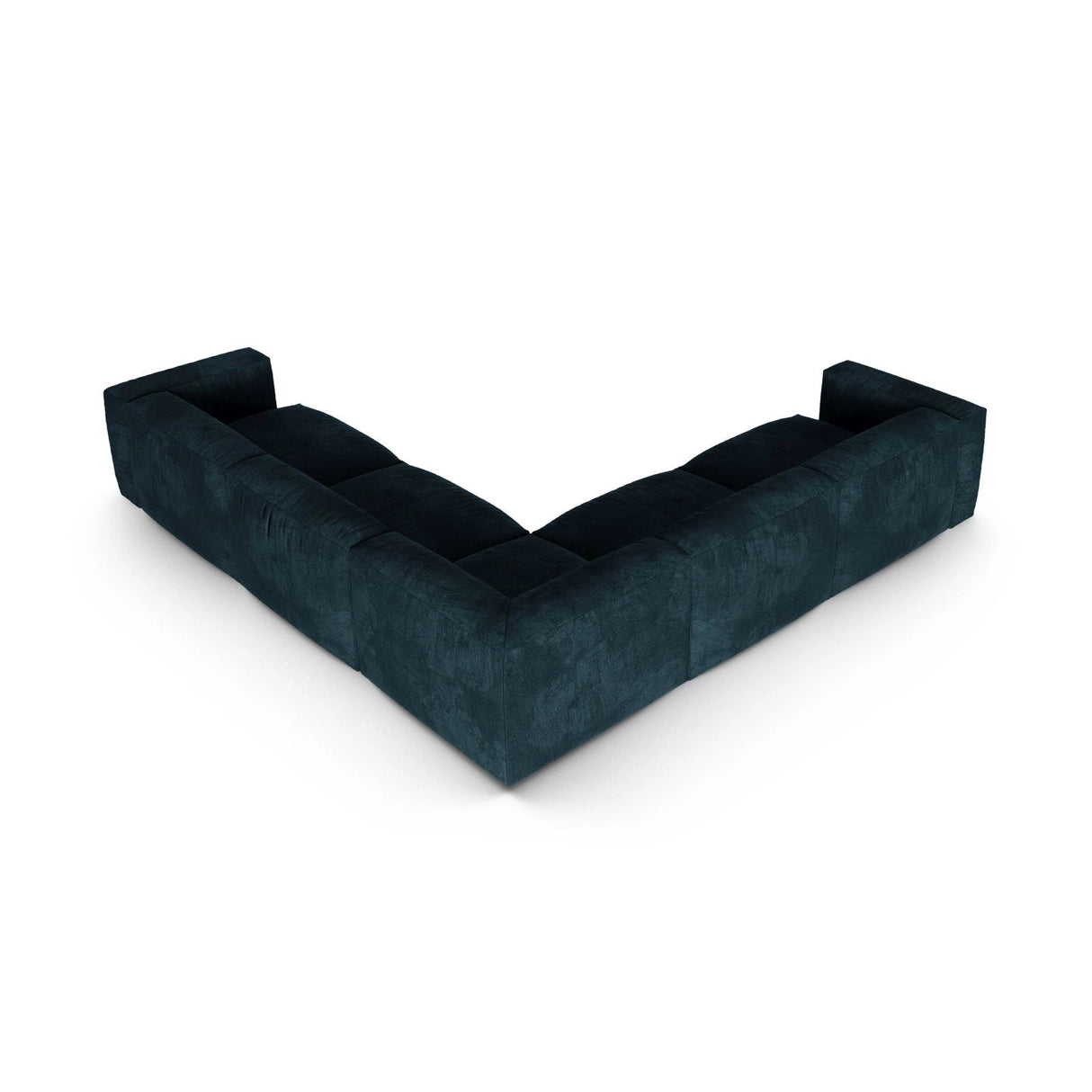 Martina modulares Ecksofa, Symmetrisch, Sitztiefe 90 cm, aus Samt in Deep Petrol (Vogue 13), 330x330 cm von Micadoni – Bild 3