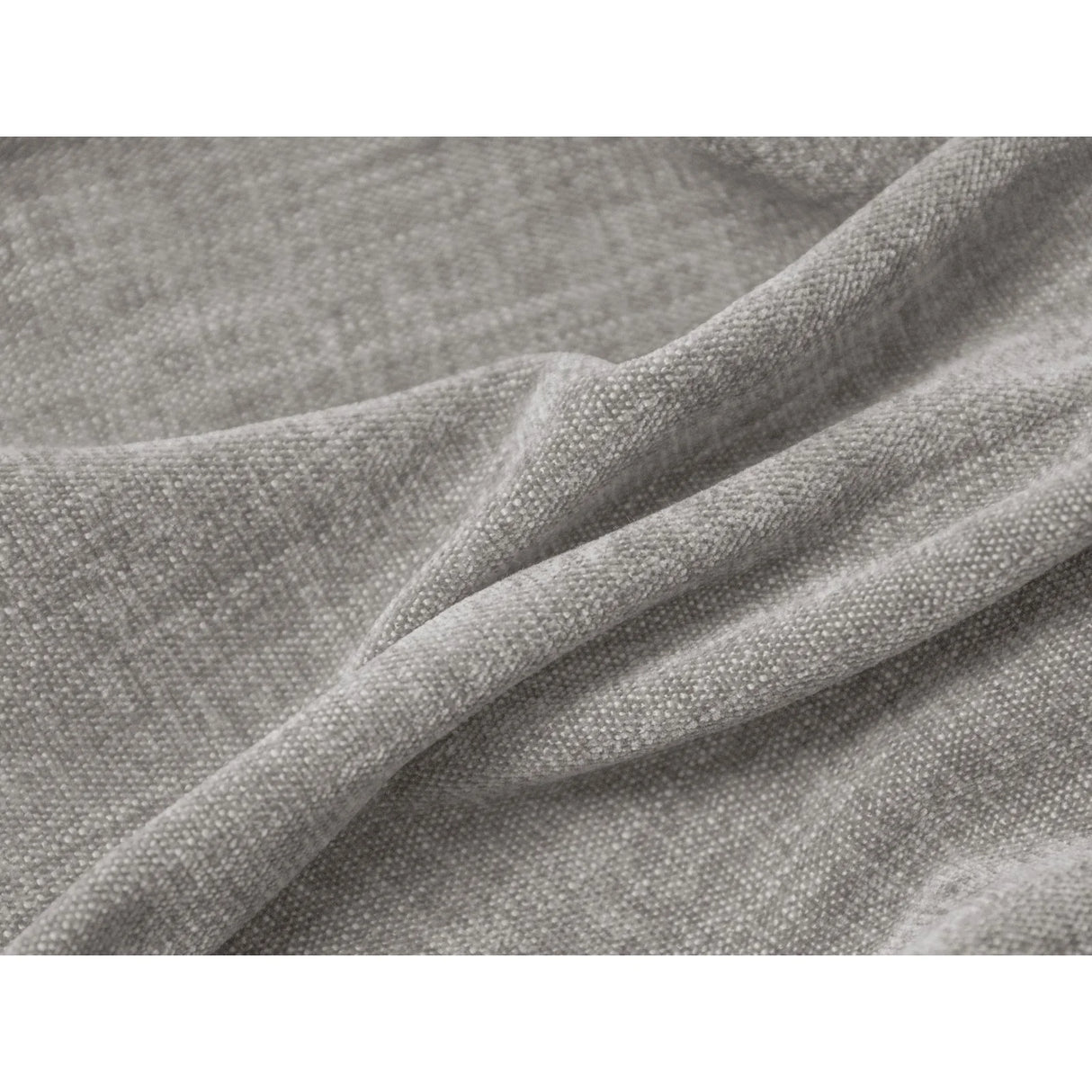 Martina modulares Panoramasofa, Linke Seite, Sitztiefe 76 cm, aus Strukturierter Stoff in Hellgrau (Boston Light Grey), 406x316 cm von Micadoni – Bild 5