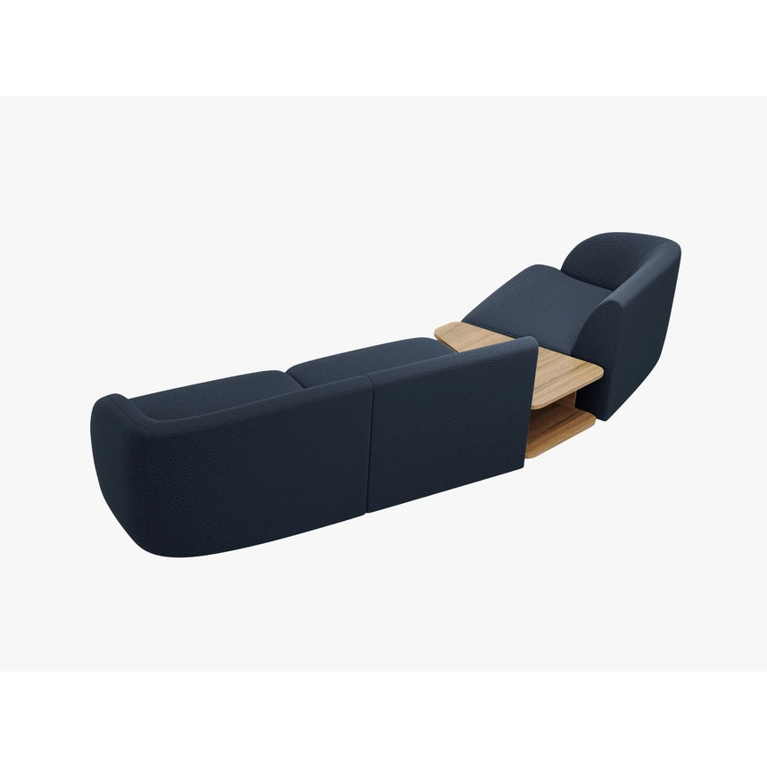 Miley Modulares 3-Sitzer Sofa, Linke Seite, aus Boucle in Dunkelblau (Baloo 2088), 303x126 cm von Micadoni – Bild 6