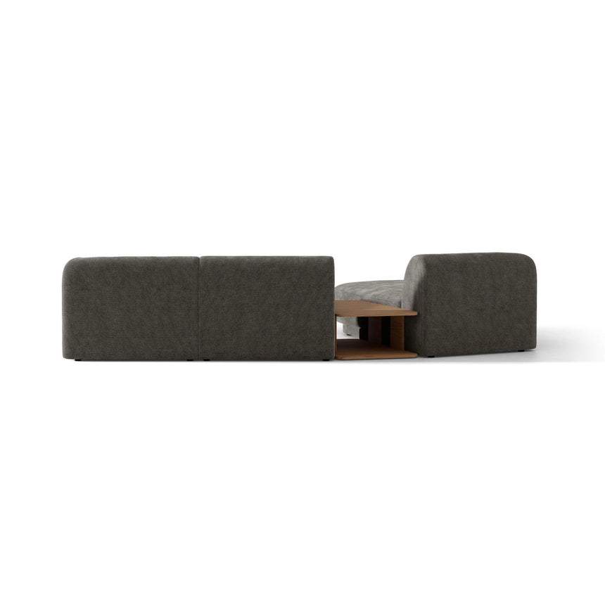 Miley Modulares 3-Sitzer Sofa, Linke Seite, aus Chenille in Grau (Haga 16), 303x178 cm von Micadoni – Bild 6
