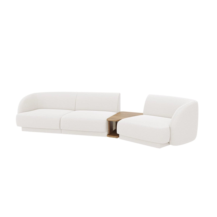 Miley Modulares 3-Sitzer Sofa, Rechte Seite, aus Samt, Boucle oder Chenille, 303x126 cm von Micadoni – Bild 4