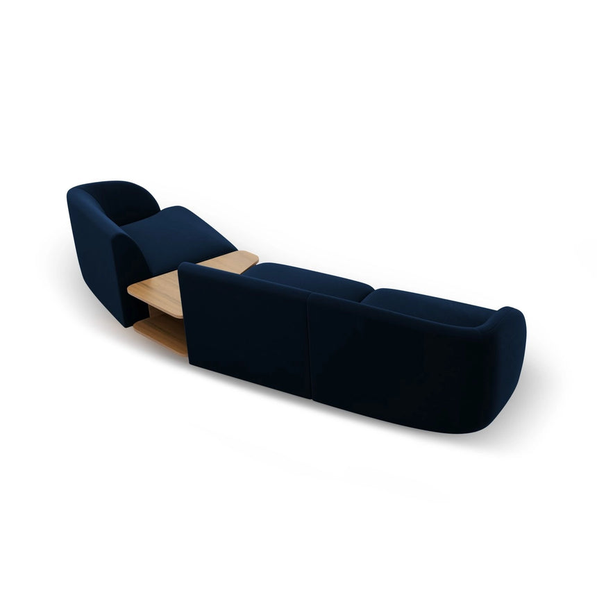 Miley Modulares 3-Sitzer Sofa, Rechte Seite, aus Samt in Königsblau (Bluvel 86), 303x126 cm von Micadoni – Bild 6