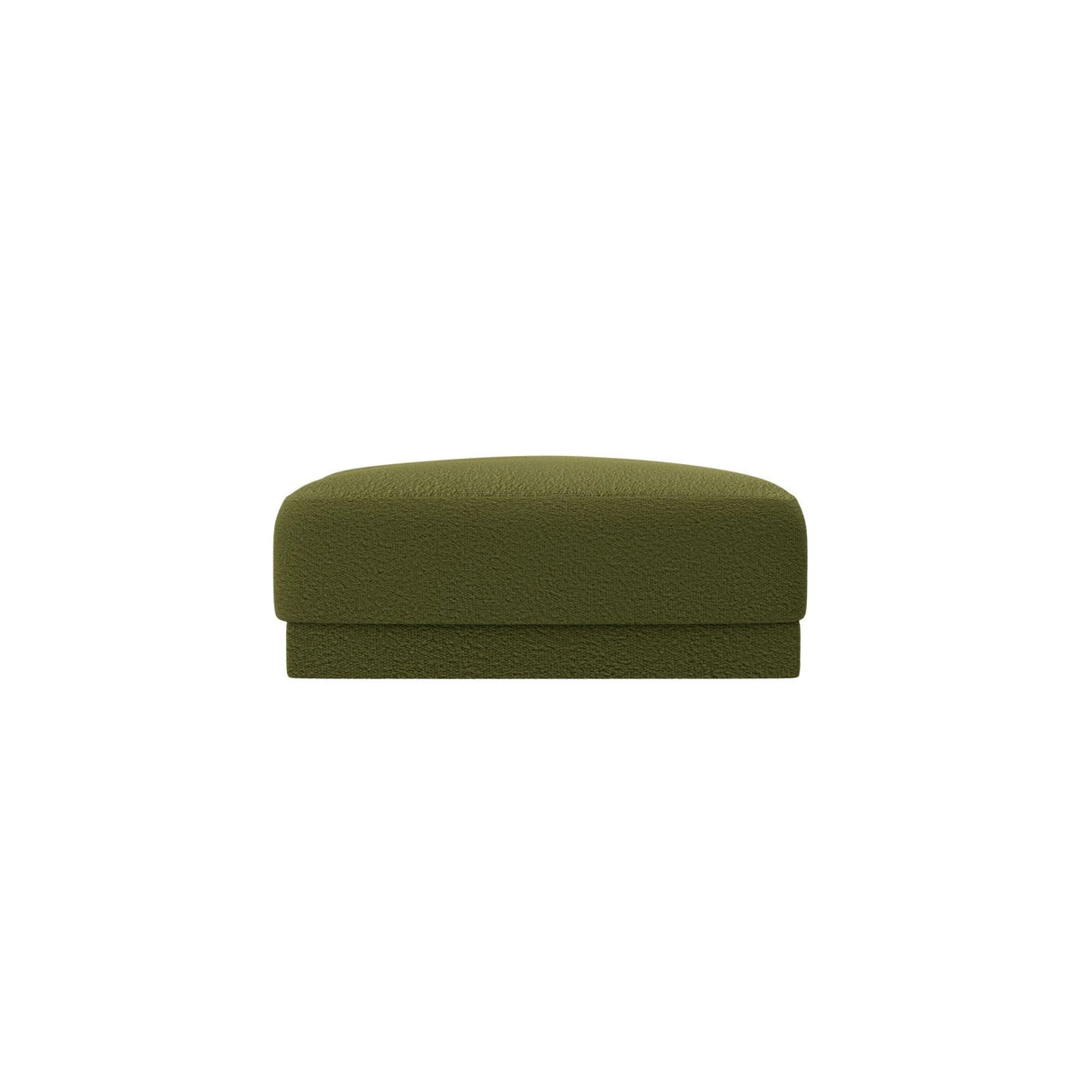 Miley Pouf aus Boucle in Dunkles olivgrün (Baloo 2090), 90x90 cm von Micadoni – Bild 1