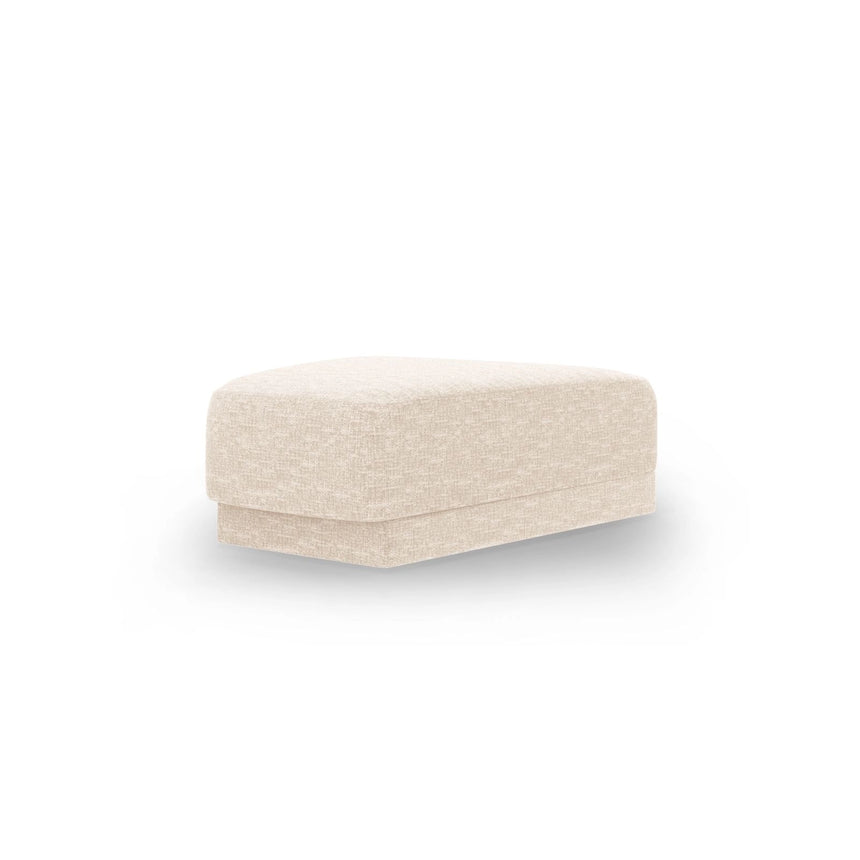 Miley Pouf aus Chenille in Elfenbein (Eden 1 Ivory), 88x79 cm von Micadoni – Bild 3