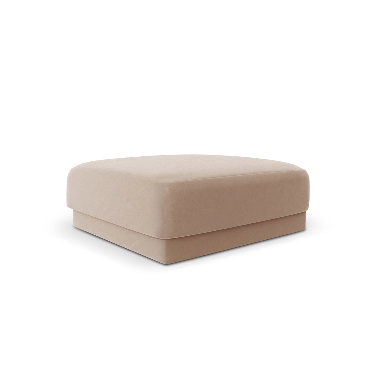 Miley Pouf aus Samt in Cappuccino (Bluvel 40), 90x90 cm von Micadoni – Bild 3