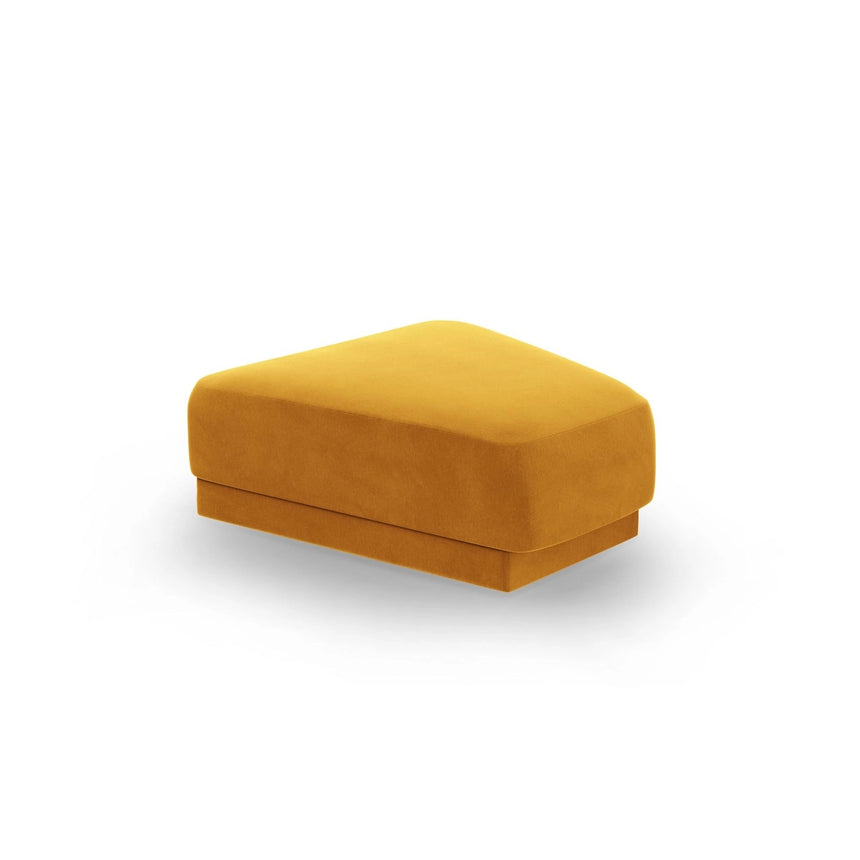 Miley Pouf aus Samt in Gelb (Bluvel 68), 88x79 cm von Micadoni – Bild 1