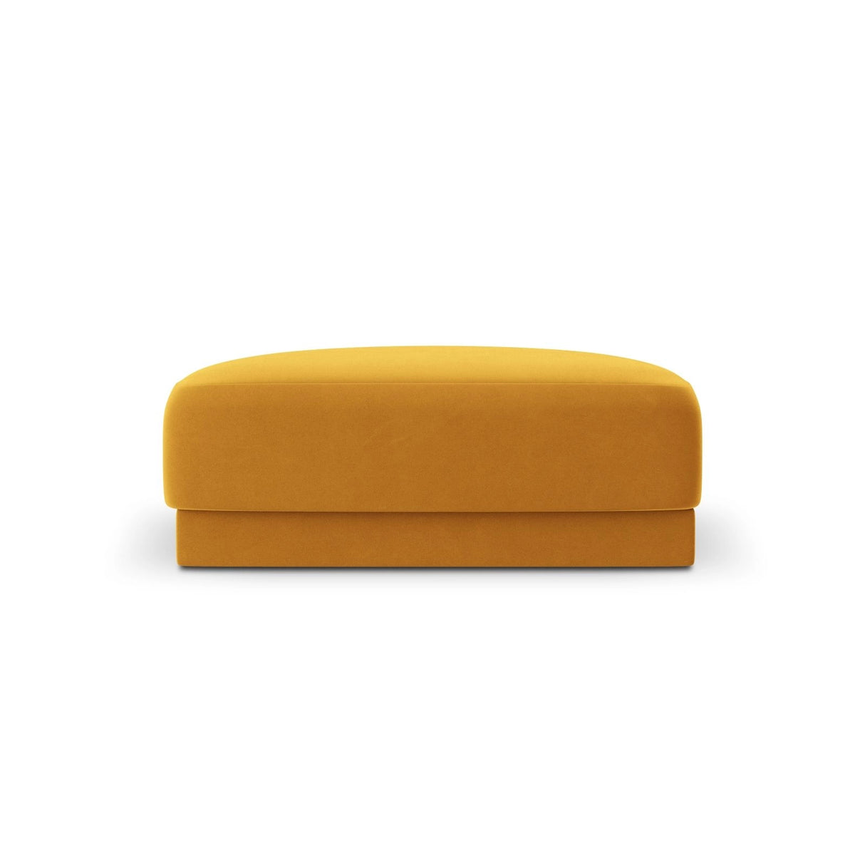 Miley Pouf aus Samt in Gelb (Bluvel 68), 90x90 cm von Micadoni – Bild 1