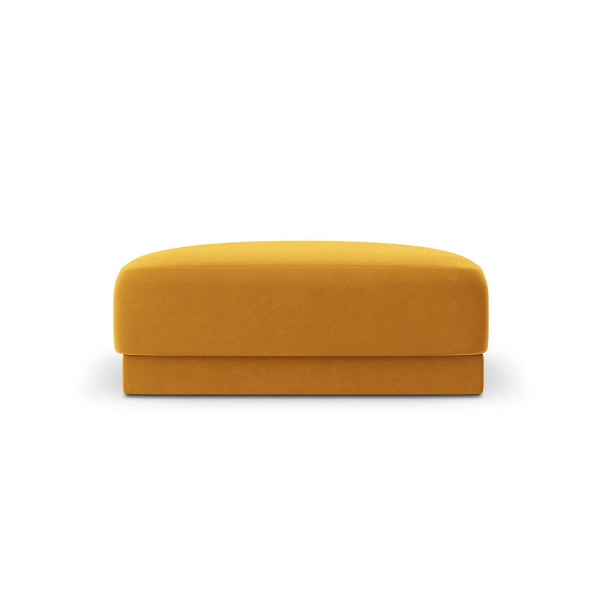 Miley Pouf aus Samt in Gelb (Bluvel 68), 90x90 cm von Micadoni – Bild 1