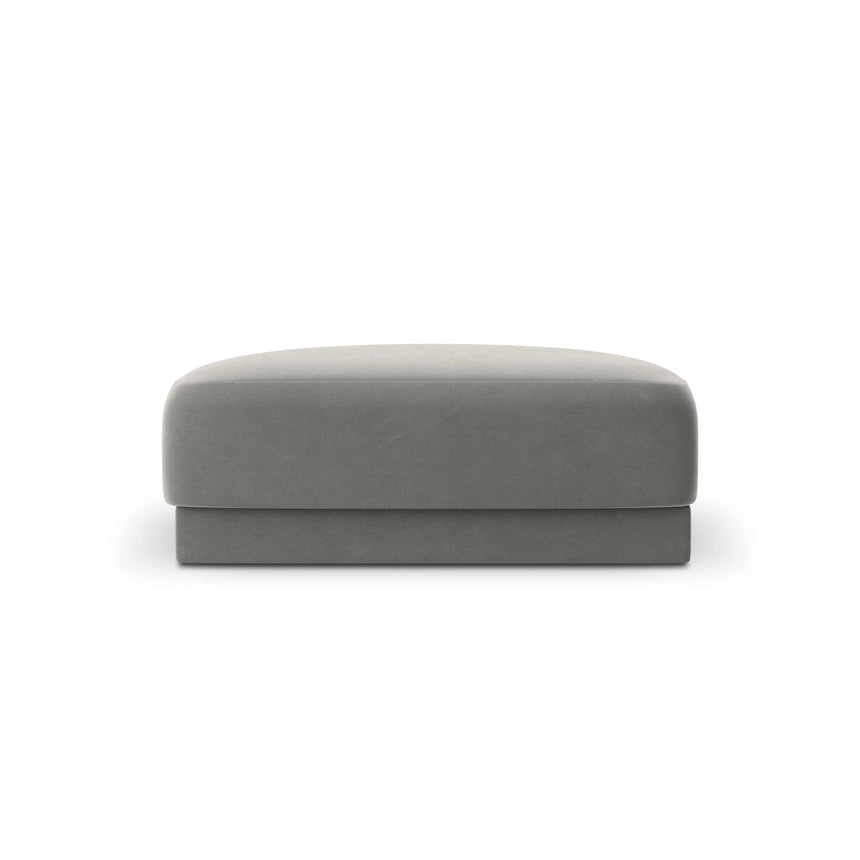 Miley Pouf aus Samt in Hellgrau (Bluvel 13), 90x90 cm von Micadoni – Bild 1