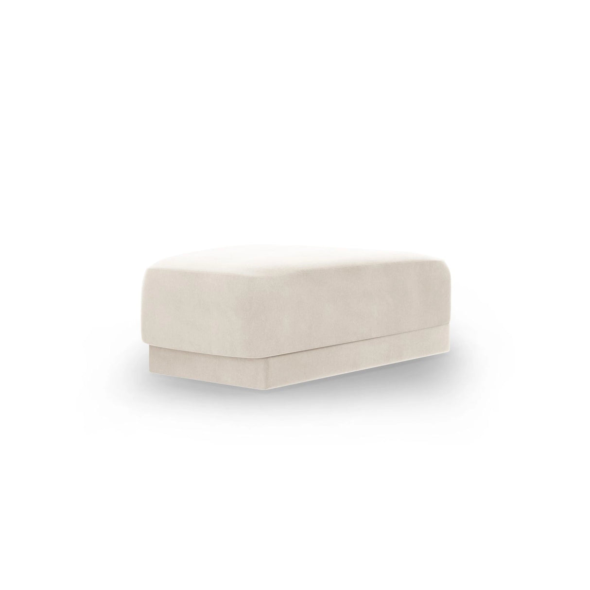 Miley Pouf aus Samt in Leichtes Beige (Bluvel 22), 88x79 cm von Micadoni – Bild 3