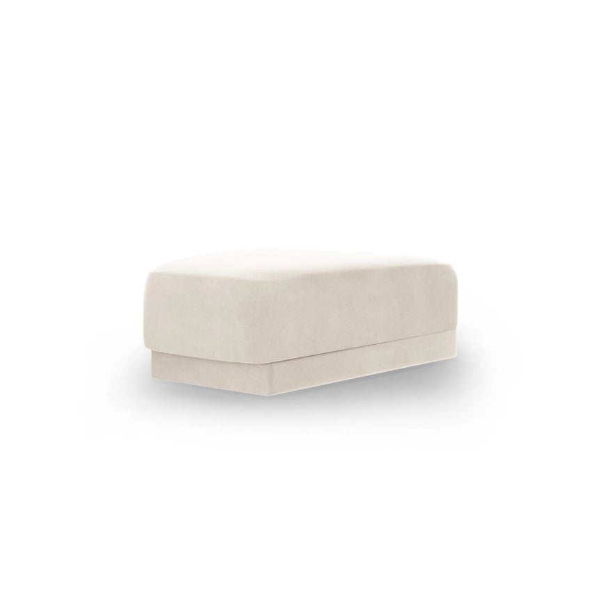 Miley Pouf aus Samt in Leichtes Beige (Bluvel 22), 88x79 cm von Micadoni – Bild 3