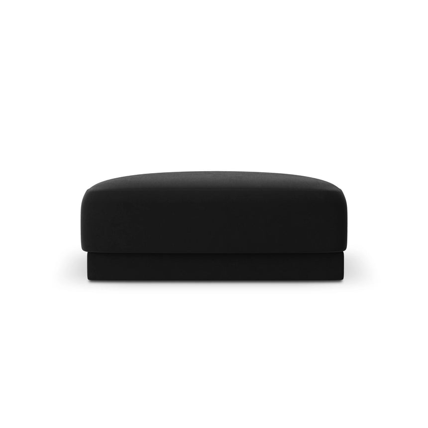 Miley Pouf aus Samt in Schwarz (Bluvel 19), 90x90 cm von Micadoni – Bild 1