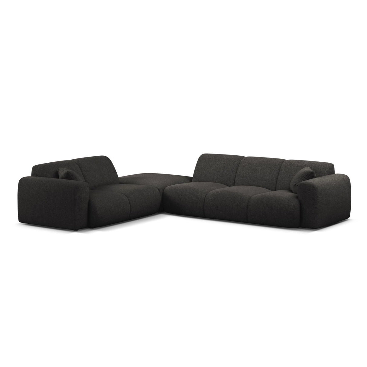 Molino 6-Sitzer Ecksofa, Linke Seite, aus Chenille in Anthrazit (Eden 21 Black), 315x250 cm von Micadoni – Bild 1