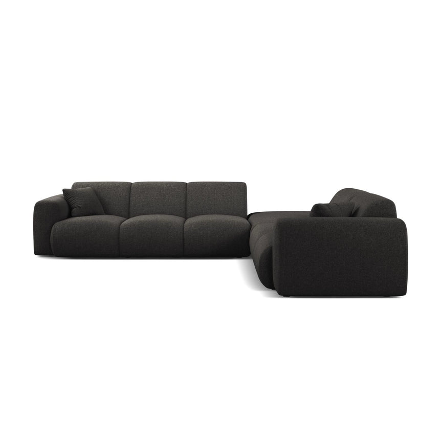 Molino 6-Sitzer Ecksofa, Linke Seite, aus Chenille in Anthrazit (Eden 21 Black), 315x250 cm von Micadoni – Bild 3
