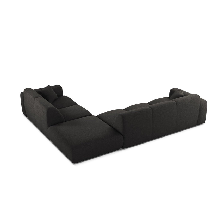 Molino 6-Sitzer Ecksofa, Linke Seite, aus Chenille in Anthrazit (Eden 21 Black), 315x250 cm von Micadoni – Bild 4