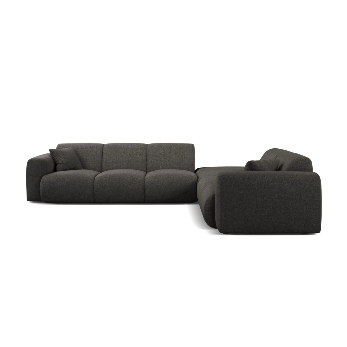 Molino 6-Sitzer Ecksofa, Linke Seite, aus Chenille in Dunkelgrau (Eden 20 Graphite), 315x250 cm von Micadoni – Bild 3