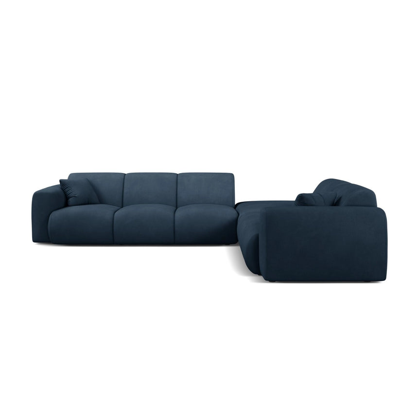 Molino 6-Sitzer Ecksofa, Linke Seite, aus Chenille in Königsblau (Rebel 12), 315x250 cm von Micadoni – Bild 3