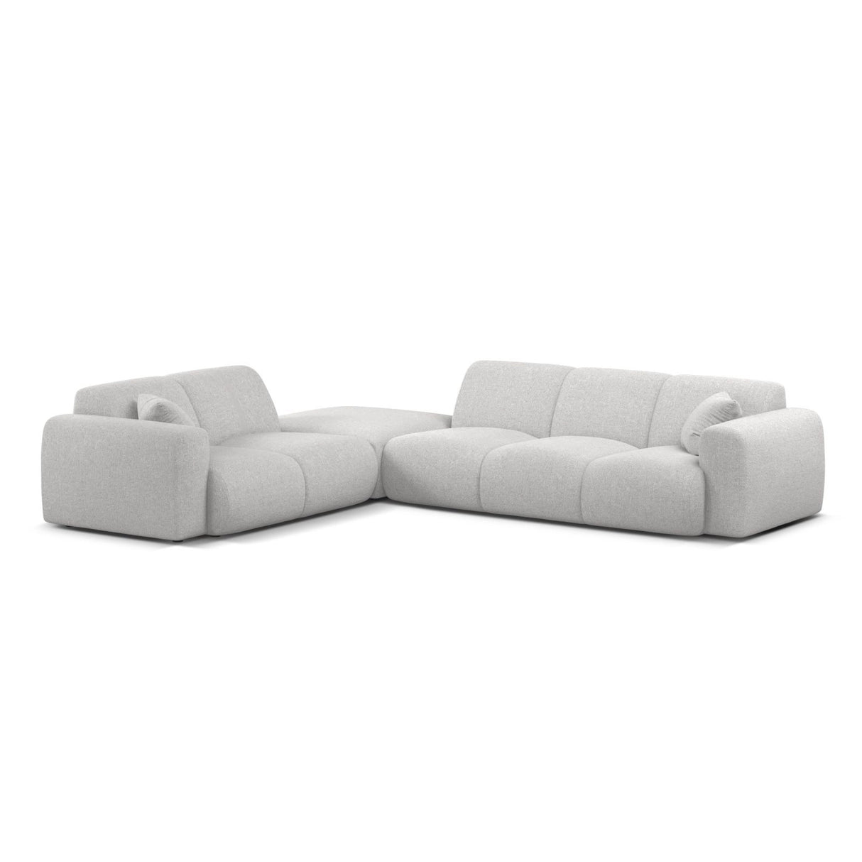 Molino 6-Sitzer Ecksofa, Linke Seite, aus Chenille in Silber (Eden 17 Silver), 315x250 cm von Micadoni – Bild 1
