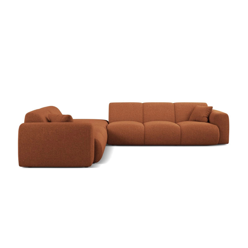 Molino 6-Sitzer Ecksofa, Linke Seite, aus Chenille in Ziegel (Eden 10 Terra), 315x250 cm von Micadoni – Bild 3