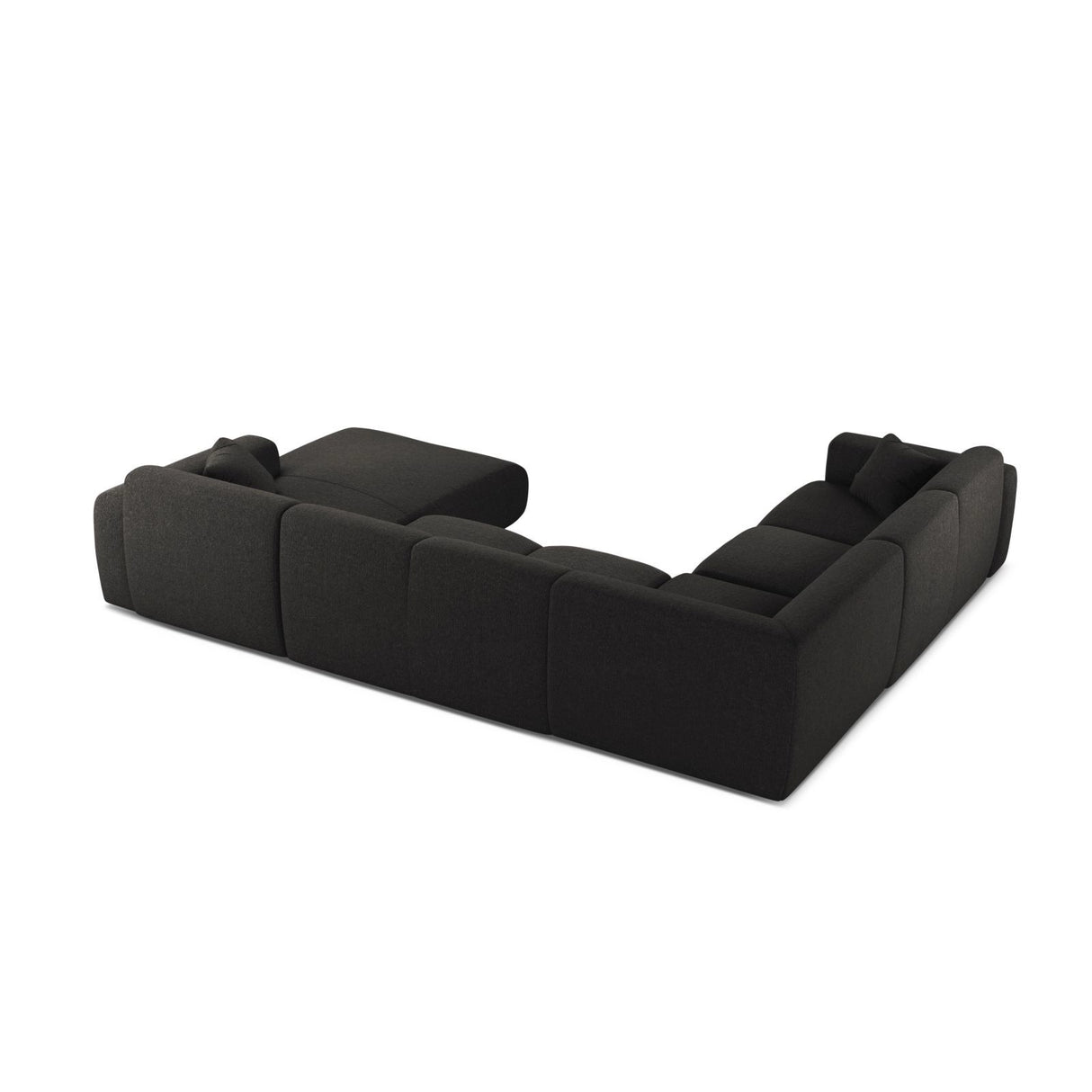 Molino Modulares 6-Sitzer Panoramasofa, Linke Seite, aus Chenille in Anthrazit (Eden 21 Black), 326x252 cm von Micadoni – Bild 3