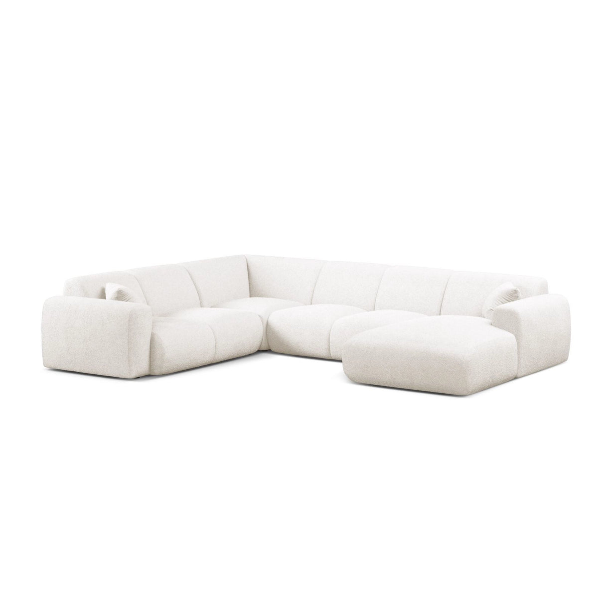 Molino Modulares 6-Sitzer Panoramasofa, Linke Seite, aus Samt, Boucle oder Chenille, 326x252 cm von Micadoni – Bild 1