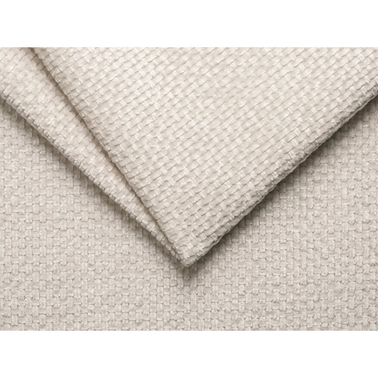 Molino Pouf aus Chenille in Dunkelbeige (Eden 4 Beige), 75x75 cm von Micadoni – Bild 4