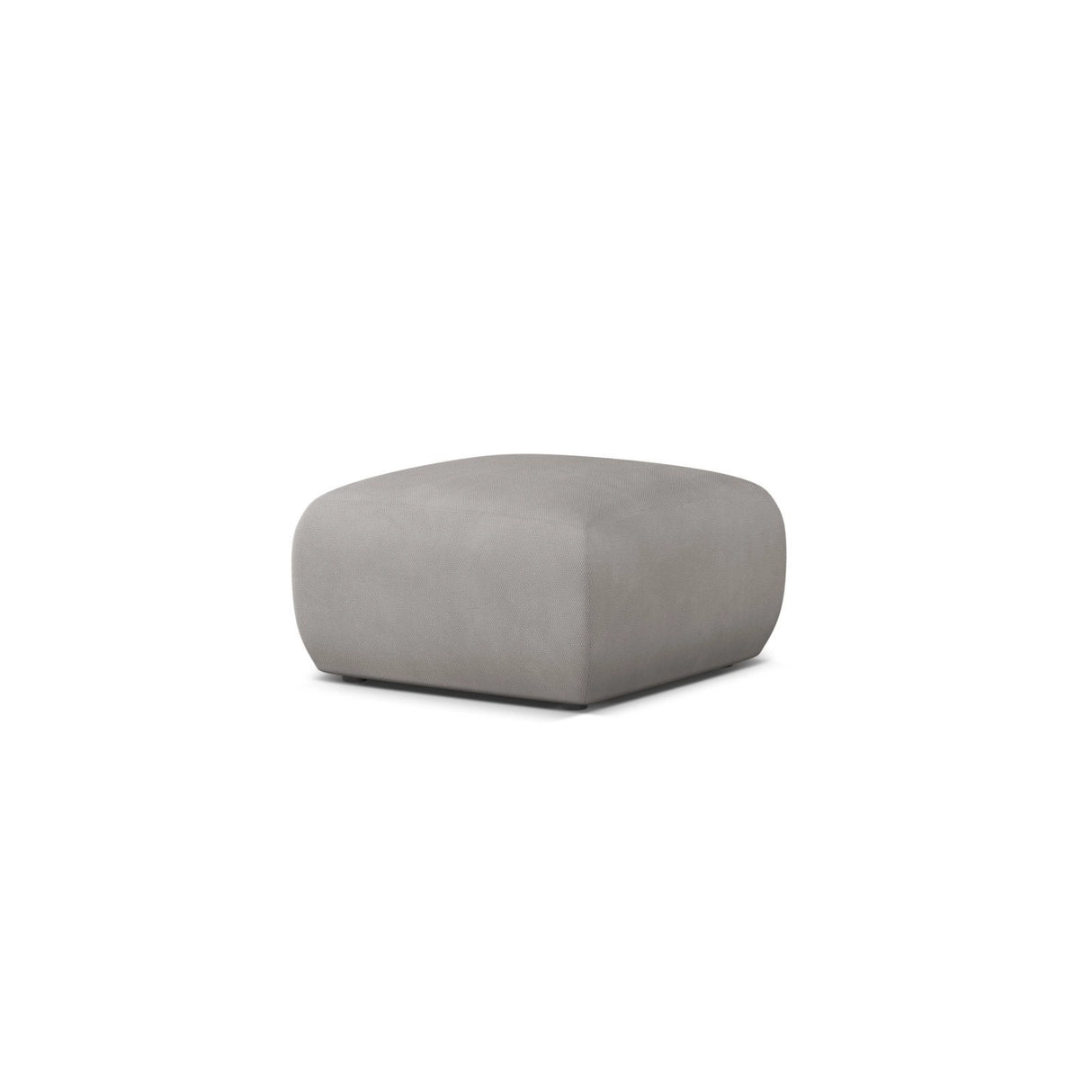 Molino Pouf aus Chenille in Hellgrau (Rebel 5), 75x75 cm von Micadoni – Bild 3