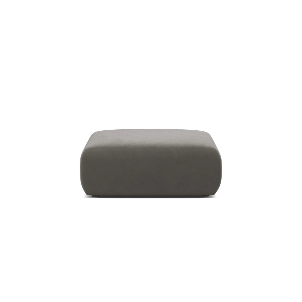 Molino Pouf aus Samt in Grau (Casino Stone), 100x100 cm von Micadoni – Bild 1