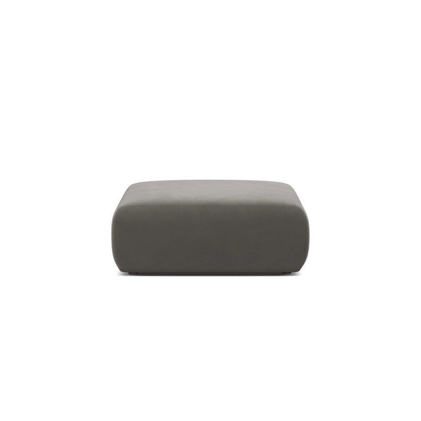 Molino Pouf aus Samt in Grau (Casino Stone), 100x100 cm von Micadoni – Bild 1