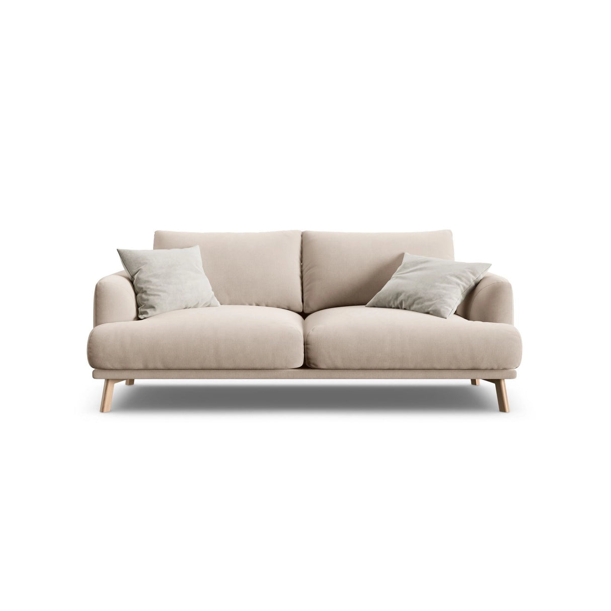 Naomi 2-Sitzer Sofa aus Samt in Beige (Salvador 1), 170x95 cm von Micadoni – Bild 1