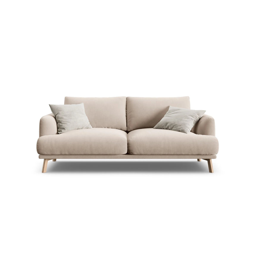 Naomi 2-Sitzer Sofa aus Samt in Beige (Salvador 1), 170x95 cm von Micadoni – Bild 1