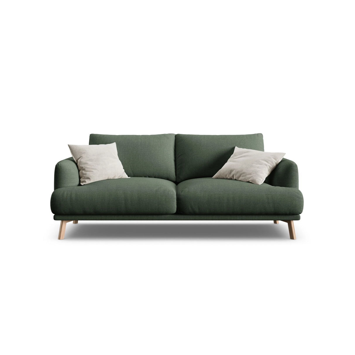 Naomi 2-Sitzer Sofa aus Strukturierter Stoff in Moosgrün (Liberty 12), 170x95 cm von Micadoni – Bild 1