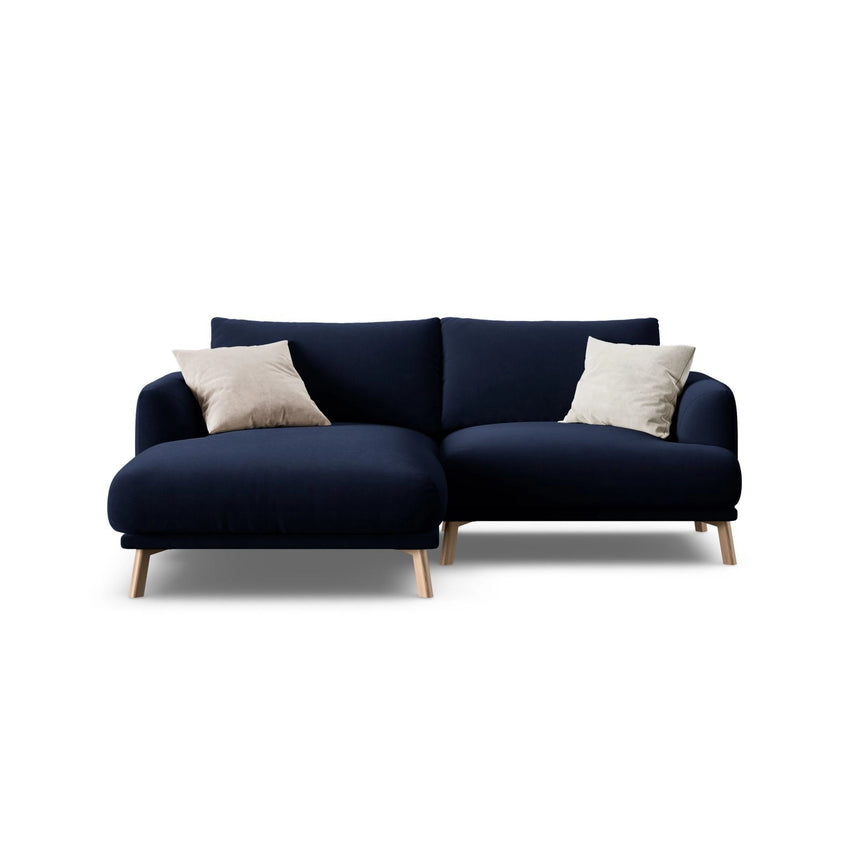 Naomi 3-Sitzer Ecksofa, Linke Seite, aus Samt in Königsblau (Salvador 5), 200x170 cm von Micadoni – Bild 1