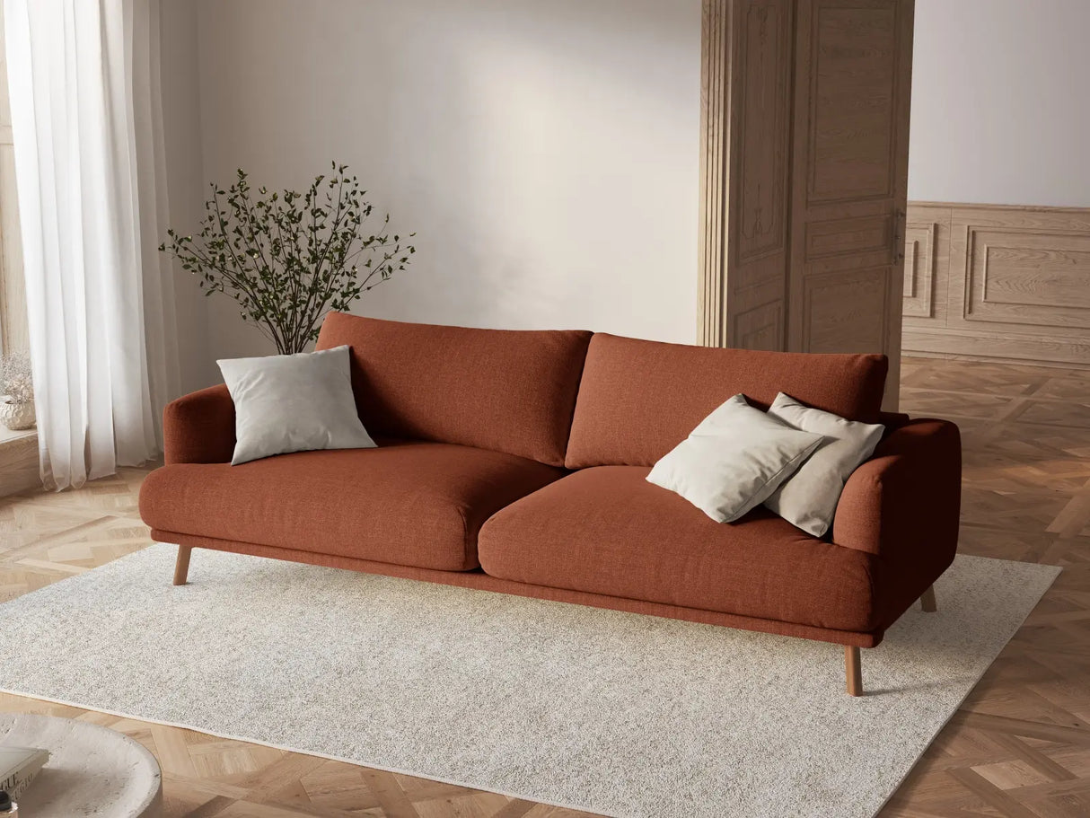 Naomi 3-Sitzer Sofa aus Strukturierter Stoff in Brick (Liberty 9), 200x95 cm von Micadoni – Bild 2