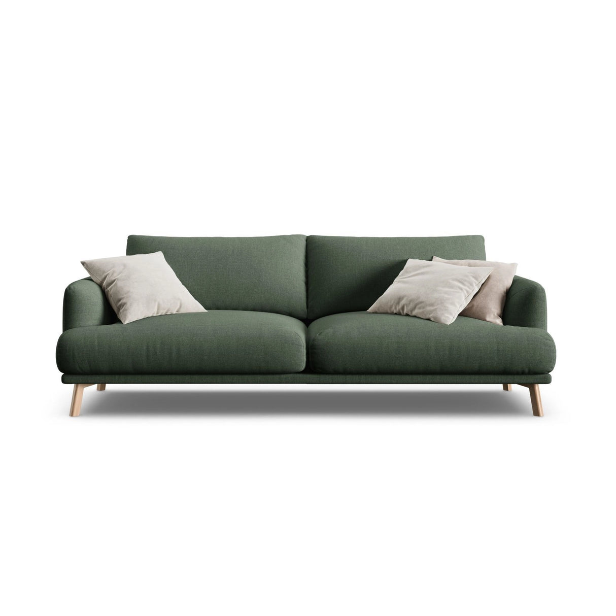Naomi 3-Sitzer Sofa aus Strukturierter Stoff in Moosgrün (Liberty 12), 200x95 cm von Micadoni – Bild 1